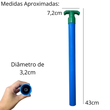Kit 4 Cadeiras de Praia 4 Posi Aluminio + Carrinho com Avano + Guarda Sol 1,50 M + Saca Areia