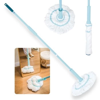 Kit Mop Twist Esfrego Giratrio Fcil Toro Rodo + Cesto Organizador com Divisrias e Ala