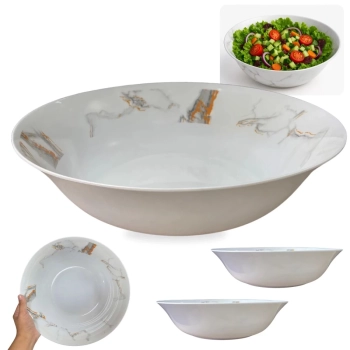 Kit 2 Tigelas Vasilhas de 30cm 3 Litros com Decorao Marmorizada em Melamina / Plstico