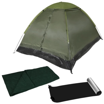 Kit Barraca Pantanal 3 Pessoas Coluna D Agua 300mm + Saco de Dormir Solteiro + Isolante Trmico