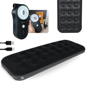 Kit Colcho Solteiro Inflvel Deluxe Comfort Bel + Bomba de Ar Recarregavel Via Usb Portatil
