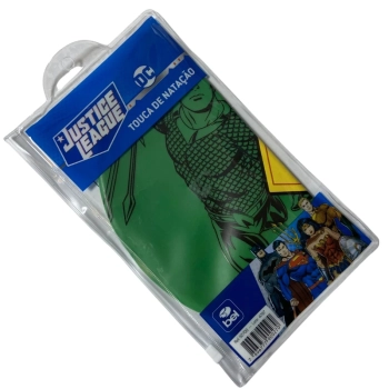 Touca de Natao Infantil Silicone Personagem Aquaman Liga da Justia Piscina Natao Praia Bel