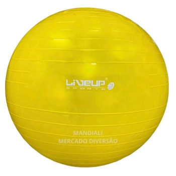 Bola Suia de Pilates 75 Cm Amarela Treino Pilates Ginastica Academia Yoga Exercicios
