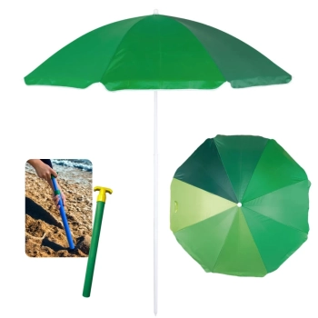 Kit Guarda Sol Colorido 1,50 M Fashion em Ao + Saca Areia para Praia