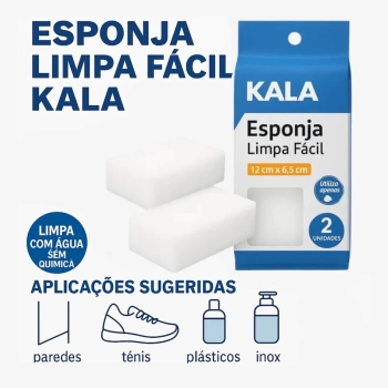 Esponja Mgica Bucha Limpa Fcil 2 Unidades Branca para Paredes Tnis Inox