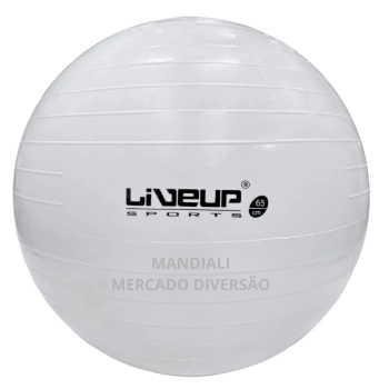 Bola Suia de Pilates 65 Cm Branca Treino Pilates Ginastica Academia Yoga Exercicios