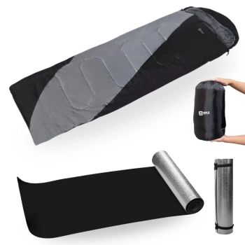 Kit Saco de Dormir Max 2 em 1 Cobertor Trmico de -5c  +10c+ Isolante Trmico Aluminizado Camping