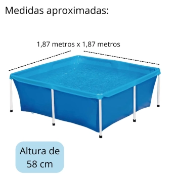 Piscina 2000 Litros Mor em Ao Estruturada Standard