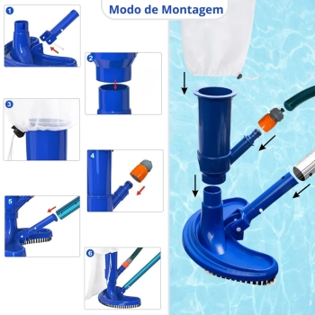 Kit Piscina 5000 L + Capa, Forro + Aspirador + Peneira + Haste 1,60 M Desmontvel + Mini Flutuador