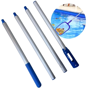 Kit Limpeza de Piscina Haste Alumnio 1,60 M + Aspirador + Escova Reta + Peneira + Mini Clorador