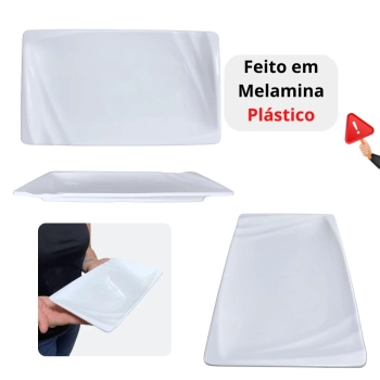 Prato Travessa 23 Cm para Buffet Sushi Finger Food Petisqueira Sobremesa Restaurante