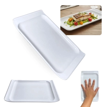 Travessa Bandeja 25 Cm Retangular para Buffet Sushi Finger Food Petisqueira Doceira Expositor