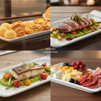 Travessa Bandeja 25 Cm Retangular para Buffet Sushi Finger Food Petisqueira Doceira Expositor