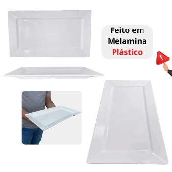 Travessa 40 Cm Retangular para Buffet Sushi Restaurante em Melamina Premium