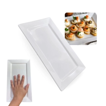 Travessa 30 Cm Retangular para Buffet Sushi Restaurante em Melamina Premium
