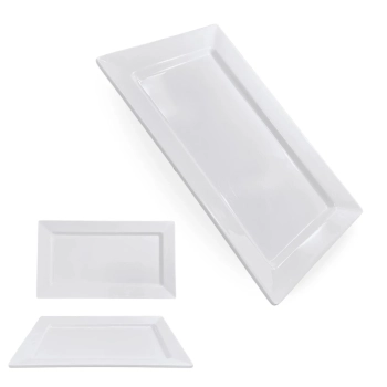 Travessa 30 Cm Retangular para Buffet Sushi Restaurante em Melamina Premium