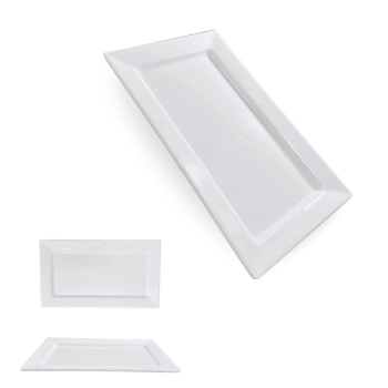 Travessa 25 Cm Retangular para Buffet Sushi Restaurante em Melamina Premium
