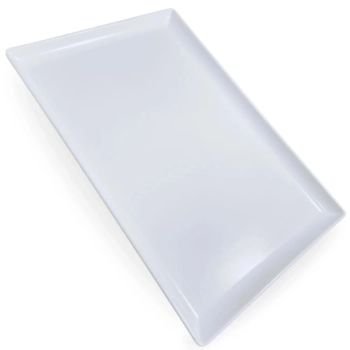 Travessa Prato para Buffet 35 Cm em Melamina Branca Ideal para Sushi Comida Japonesa