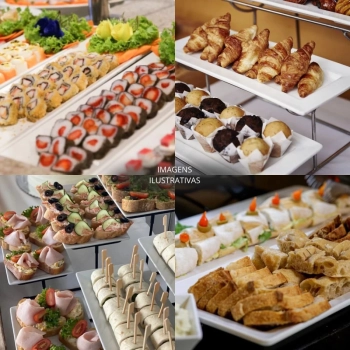 Kit 5 Travessas 40 Cm Retangulares para Buffet Sushi Restaurante em Melamina Plstico