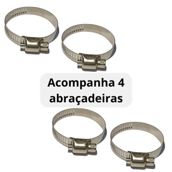 Kit 2 Mangueiras 1,45 M 32 Mm + Refil para Reposio Filtro 3600 L/H de Piscina + Abraadeiras