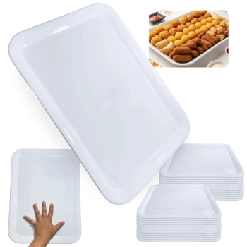 Kit 20 Travessas Bandejas 44 Cm para Buffet Expositor Vitrine Padaria Confeitaria Doceira Petisqueira