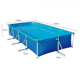 Piscina Premium 6200 Litros Retangular Ferro Estruturada Mor