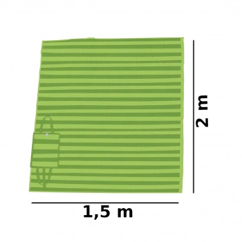 Esteira de Praia Casal Polipropileno Verde 2,0 X 1,5 M