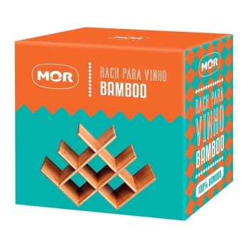 Adega Suporte Porta Garrafa de Vinho em Bambu Mor