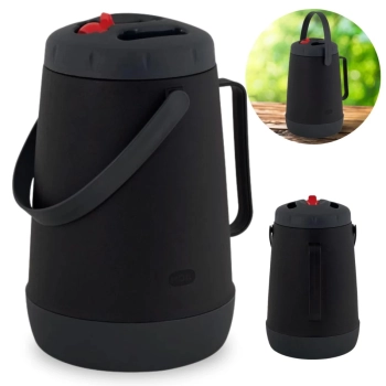 Jarra Garrafa Termica 2,5 Litros com Bico Flip Camp Preta Mor para gua, Suco, Ch e Terer