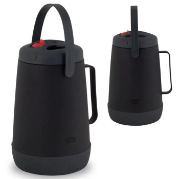 Jarra Garrafa Termica 2,5 Litros com Bico Flip Camp Preta Mor para gua, Suco, Ch e Terer