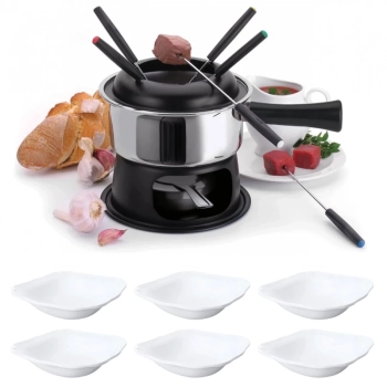 Kit Aparelho Fondue Lugano 12 Peas + 6 Mini Tigelas em Melamina