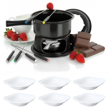Kit Aparelho para Fondue 2 em 1 Lugano Duo 13 Peas + 6 Mini Tigelas em Melamina