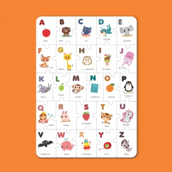 Brinquedos Educativos Quebra-cabea Soletrando Animais e Alfabeto em Ingls