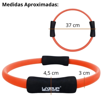 Anel de Pilates Treino Fisioterapia Arco Fortalecedor Laranja Circulo Magico Exercicios Fitness Yoga