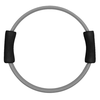 Anel de Pilates Treino Fisioterapia Arco Fortalecedor Cinza Circulo Magico Exercicios Fitness Yoga