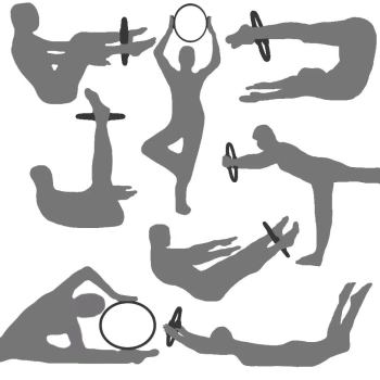 Anel de Pilates Treino Fisioterapia Arco Fortalecedor Cinza Circulo Magico Exercicios Fitness Yoga
