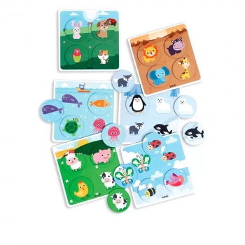 Kit Brinquedo Educativo Mosaico Tartaruga + Bingo Dos Animais
