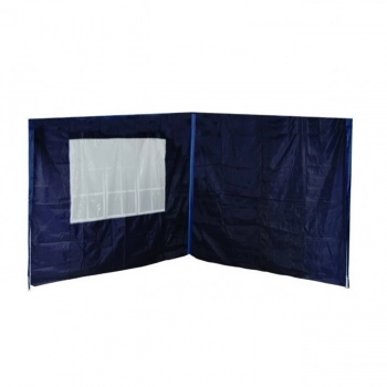 Kit Tenda de Encaixe Base e Topo 3m X 3m Poliester Oxford Azul com 2 Paredes