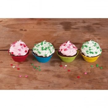 Forminha Silicone Cupcake Muffins Queijadinha com 12 Unidades