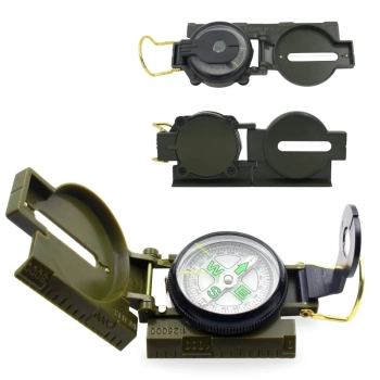 Bssola de Alumnio Modelo Militar com Indicador Fluorescente Guepardo