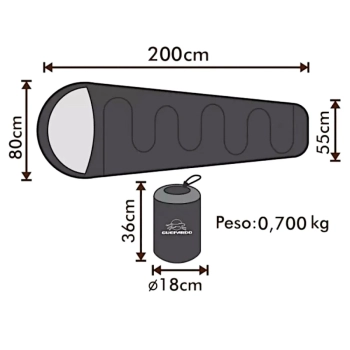 Saco de Dormir Camping Acampamento 5 c a 15 c Ultralight