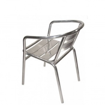 Mesa Aluminio Quadrada 60cm com 4 Cadeiras em Aluminio