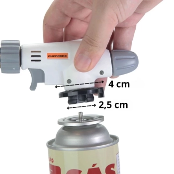 Ma�arico Flame Gun com Igni��o Autom�tica Guepardo + Refil de G�s Nautika