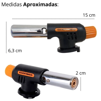 Ma�arico Flame Gun com Igni��o Autom�tica Temperatura de 800 �c � 1300 �c Guepardo