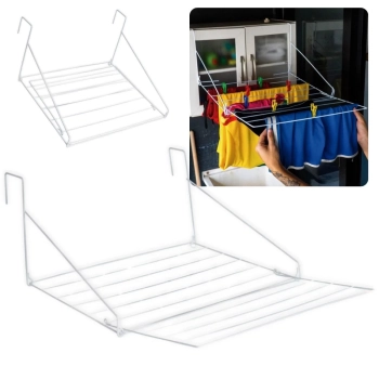Varal de Porta Dobravel Portatil em Ao Slim Mor para Apartamento / Sem Furo