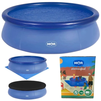 Kit Piscina Redonda Inflavel Mor 2400l com Capa e Forro