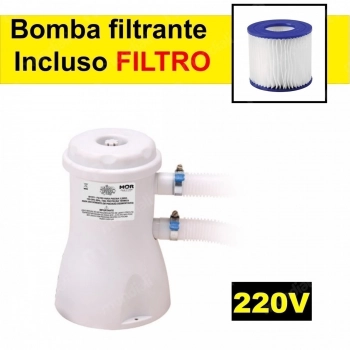 Kit Limpeza para Piscinas Aspirador + Bomba Filtro 220v + Flutuador + 3 Pastilhas Cloro