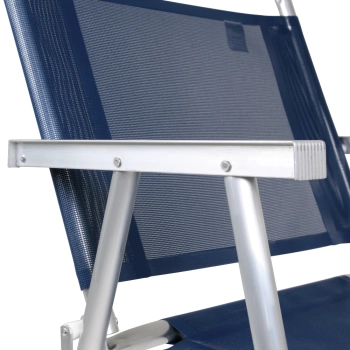Cadeira de Praia Dobrvel Alta em Alumnio Oversize Azul