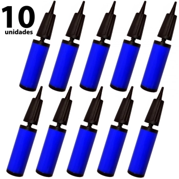 Kit com 10 Mini Bombas para Bola de Pilates, Bexigas, Bales Metalizado, Inflveis