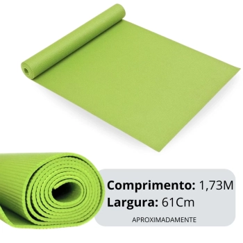 Kit Colchonete 1,73m + Extensor Elstico 1 Via Tenso Media + Roda Abdominal para Exerccios